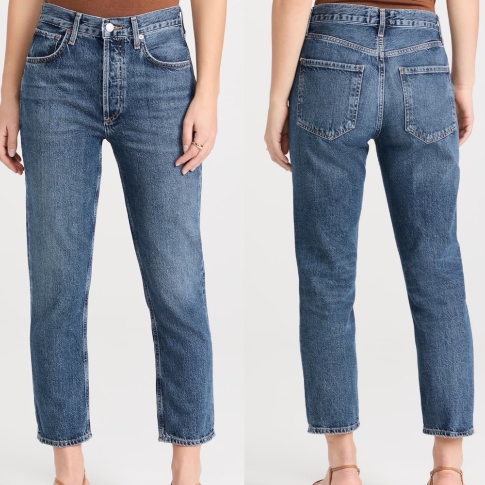 AGOLDE Riley Crop High Rise Straight Jeans